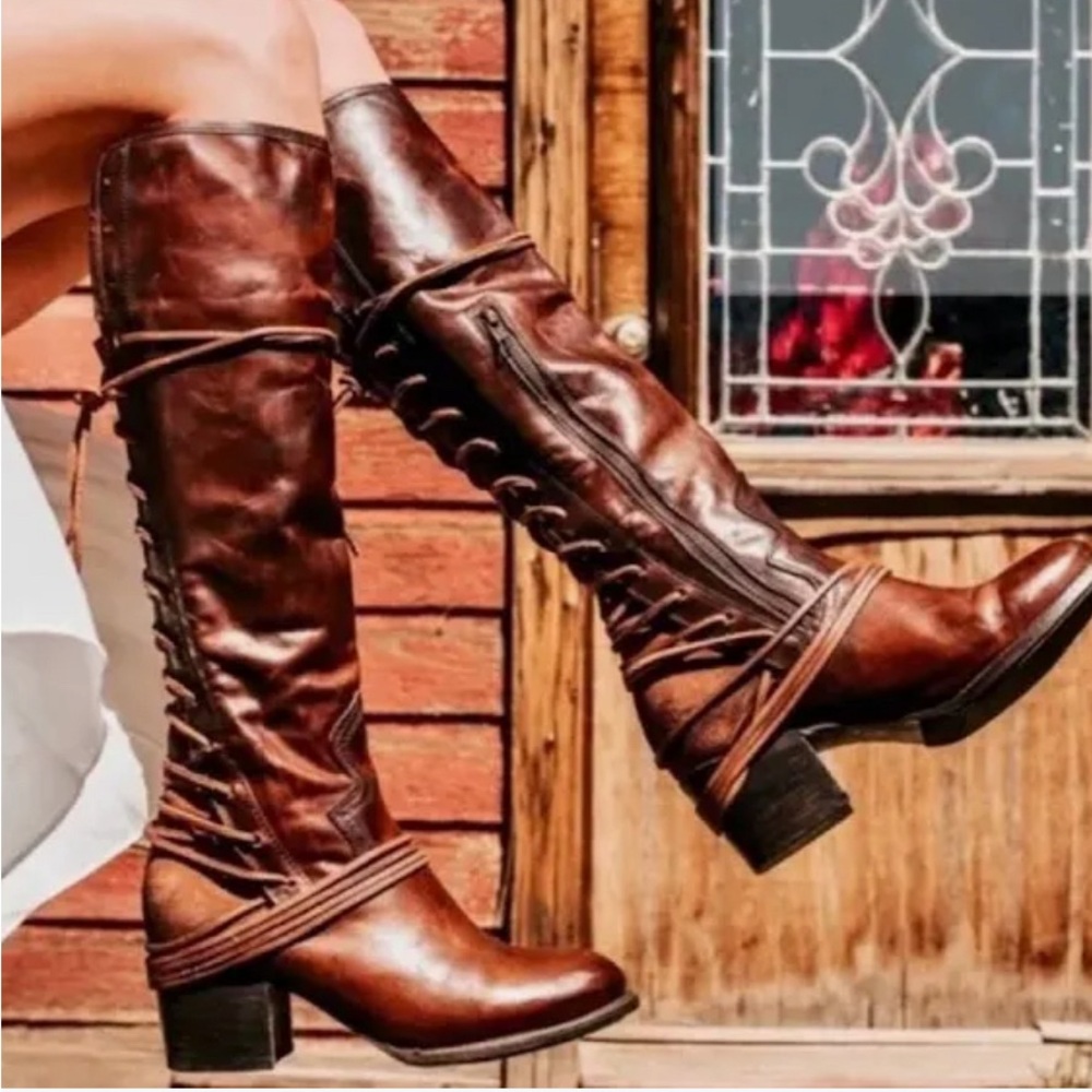 Freebird by Steven Dark Brown Heeled Boots